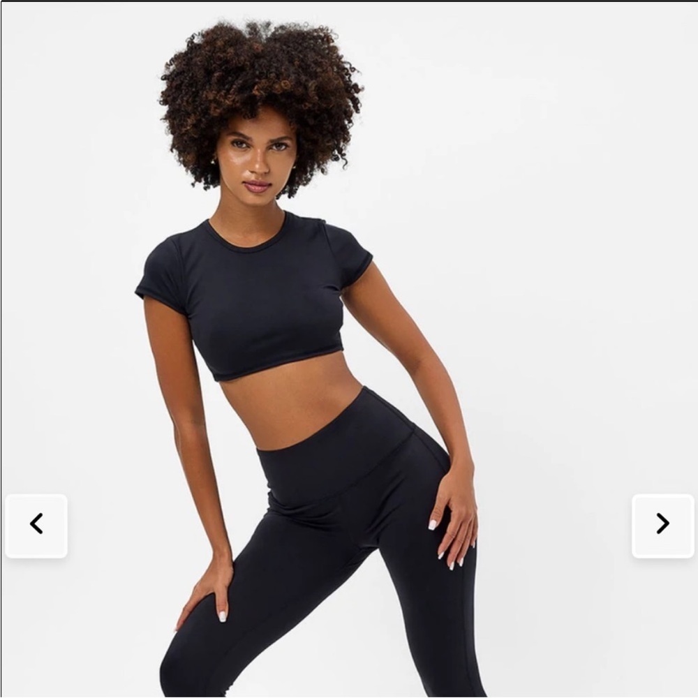 Frankies Bikini Zippy Crop Top Black Size S